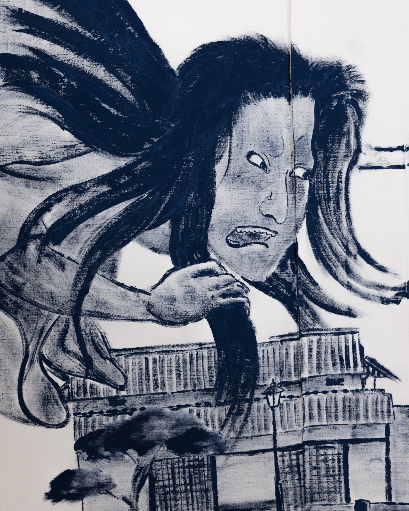 Chemise coton à rabat x Artszero BLEU