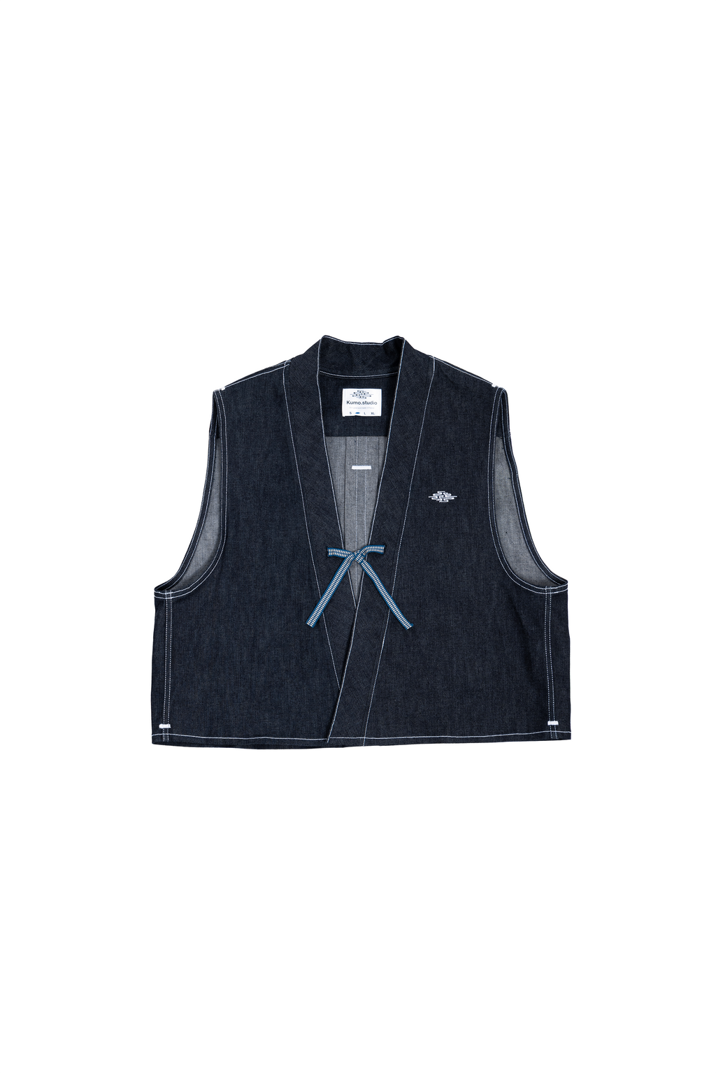 Kimono boxy Denim sans manches