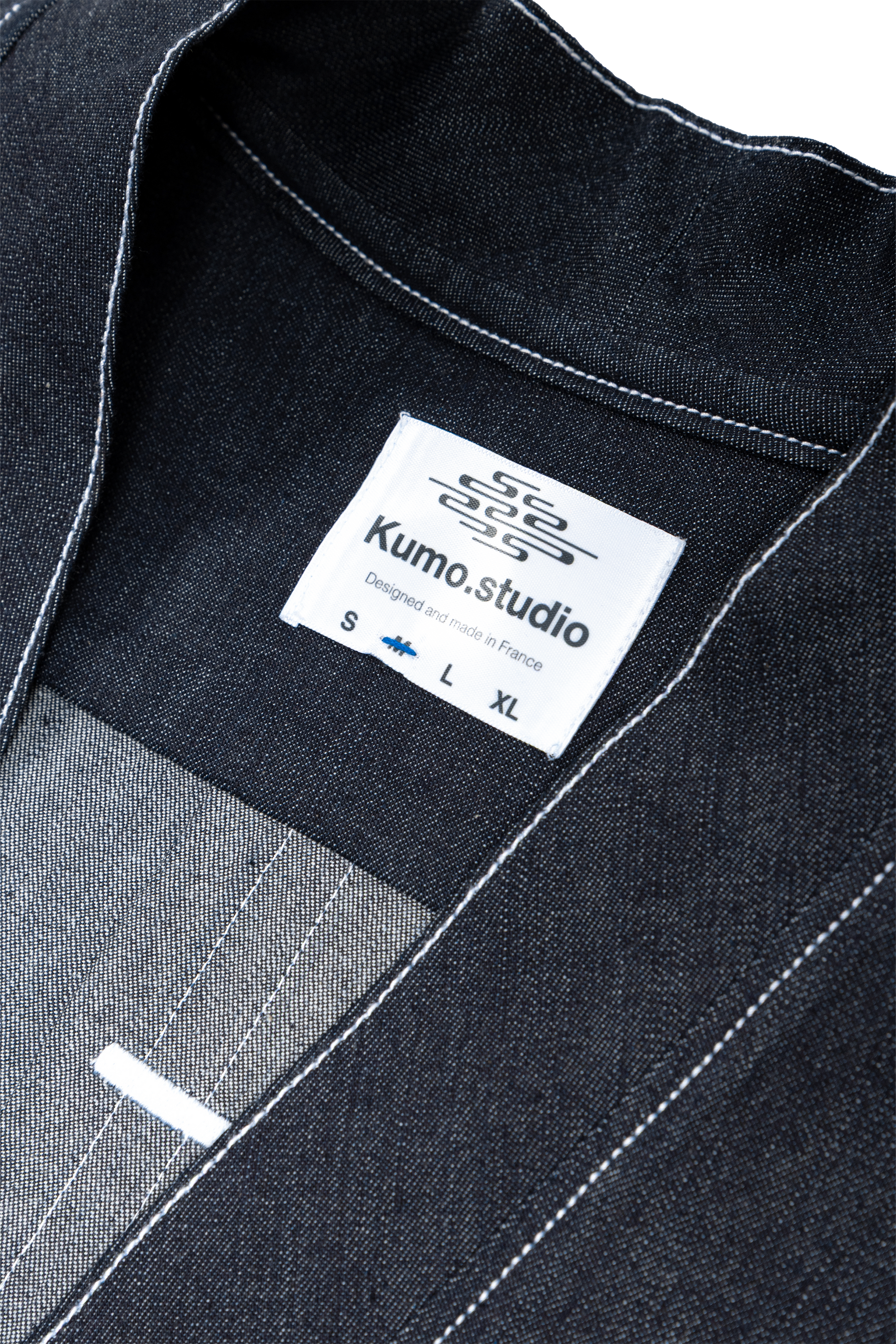 Kimono boxy Denim sans manches