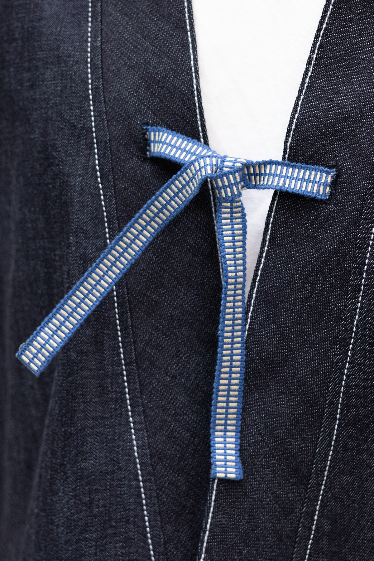 Kimono boxy Denim sans manches