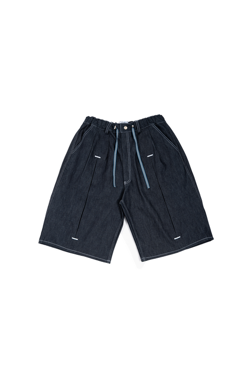 Short ample en denim brut japonais venant de Kojima, design de Kurashiki et Fait en France – Kumo.studio